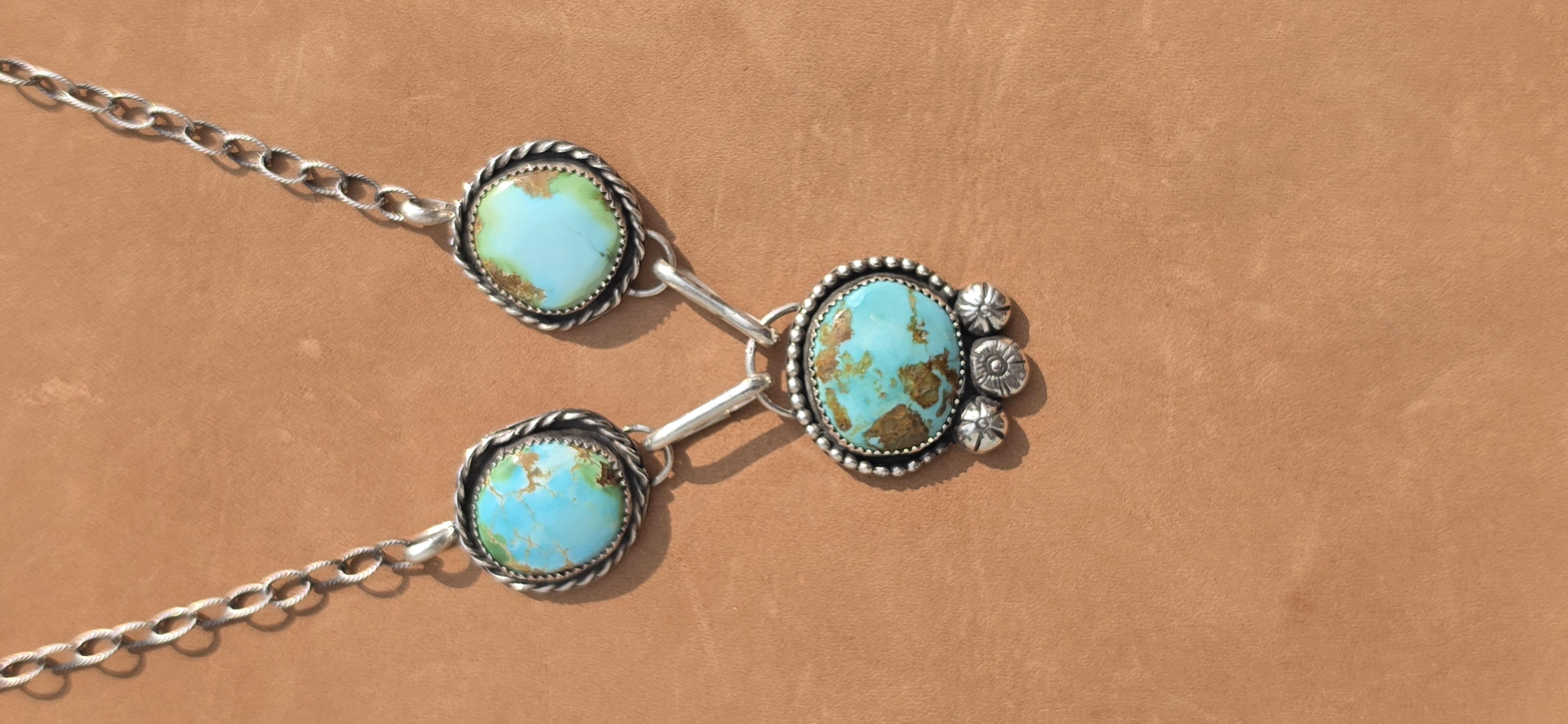 A strand of sky-blue Sierra Bella turquoise beads
