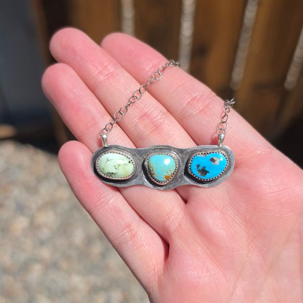 Mixed Stone Bar Necklace