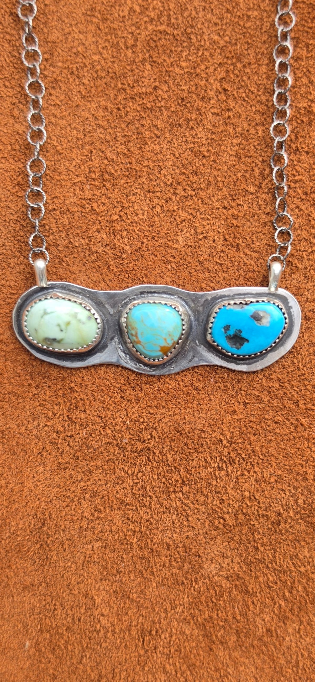 Mixed Stone Bar Necklace