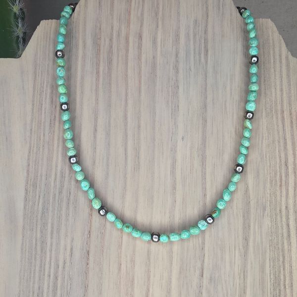 14" Green Turquoise Necklace