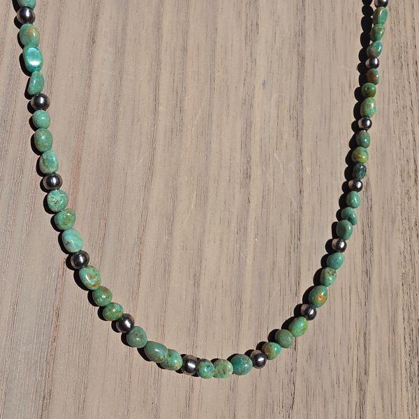 16.5" Desert Green Turquoise Necklace