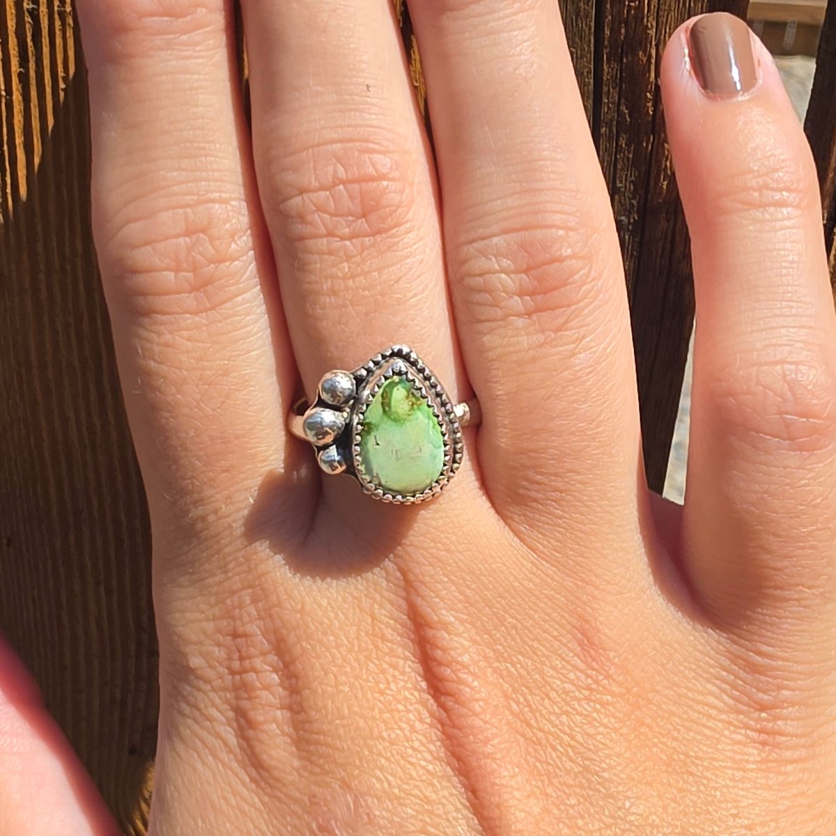 Green Sonoran Turquoise Ring