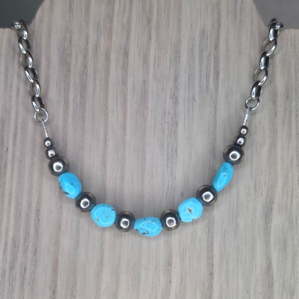 18" Turquoise Bar Necklace
